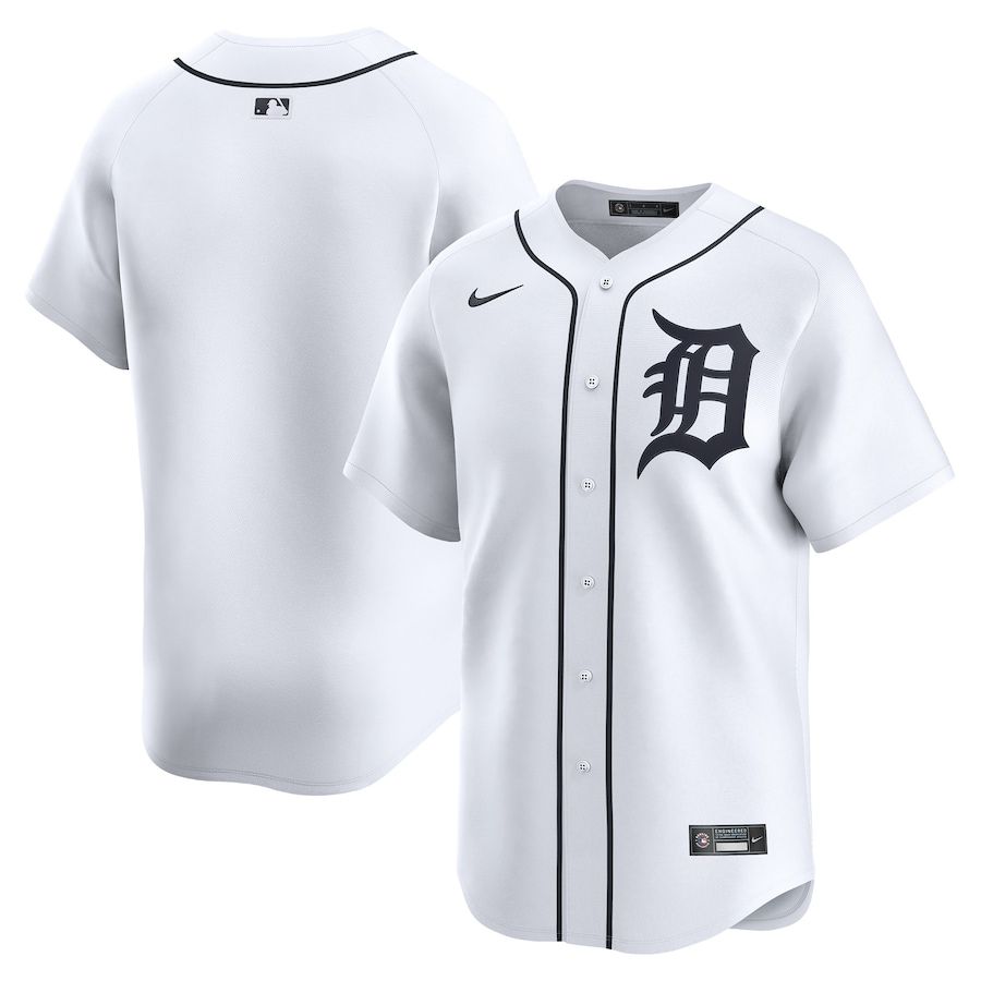 Men Detroit Tigers Nike White Home Limited MLB Jersey
